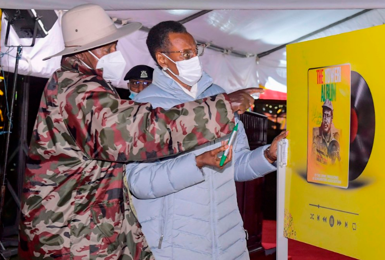 President Museveni launching the Yoweri music album in Kampala